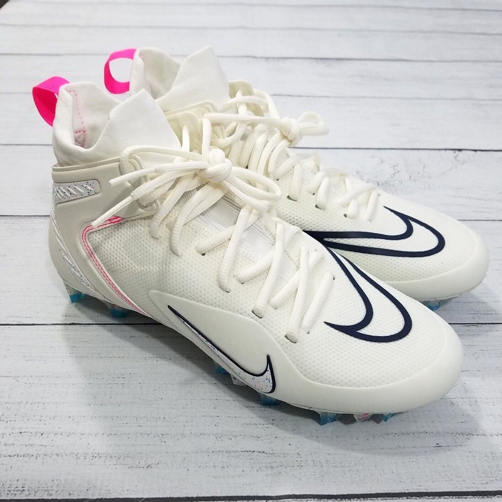 Nike Alpha Huarache 8 Elite LAX Lacrosse Cleats Men’s sz 8 CW4440-116 Sail Pink